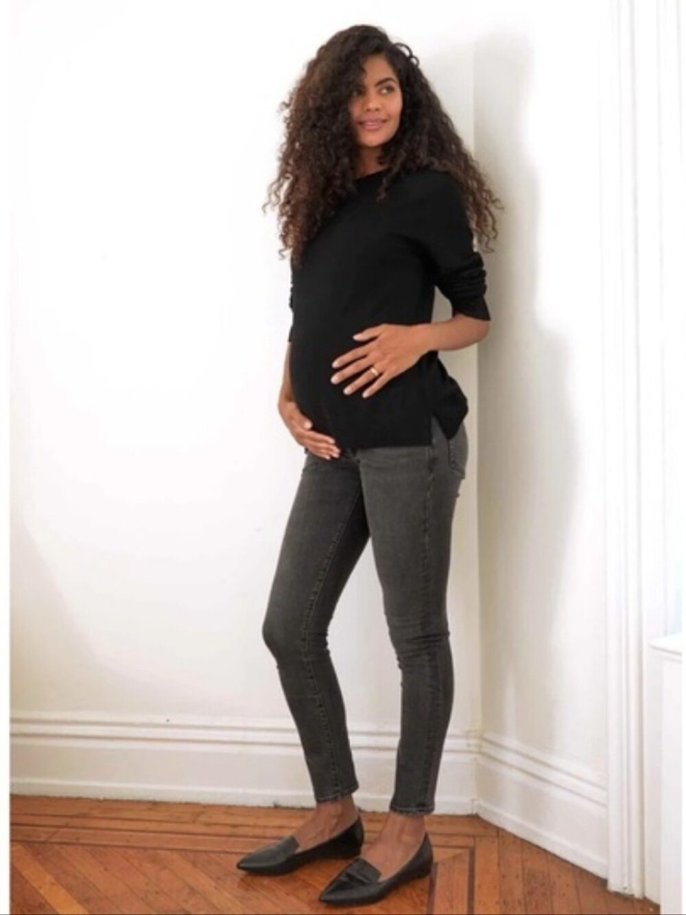 Hatch maternity over the bump gray slim jeans Pregnancy Size 28